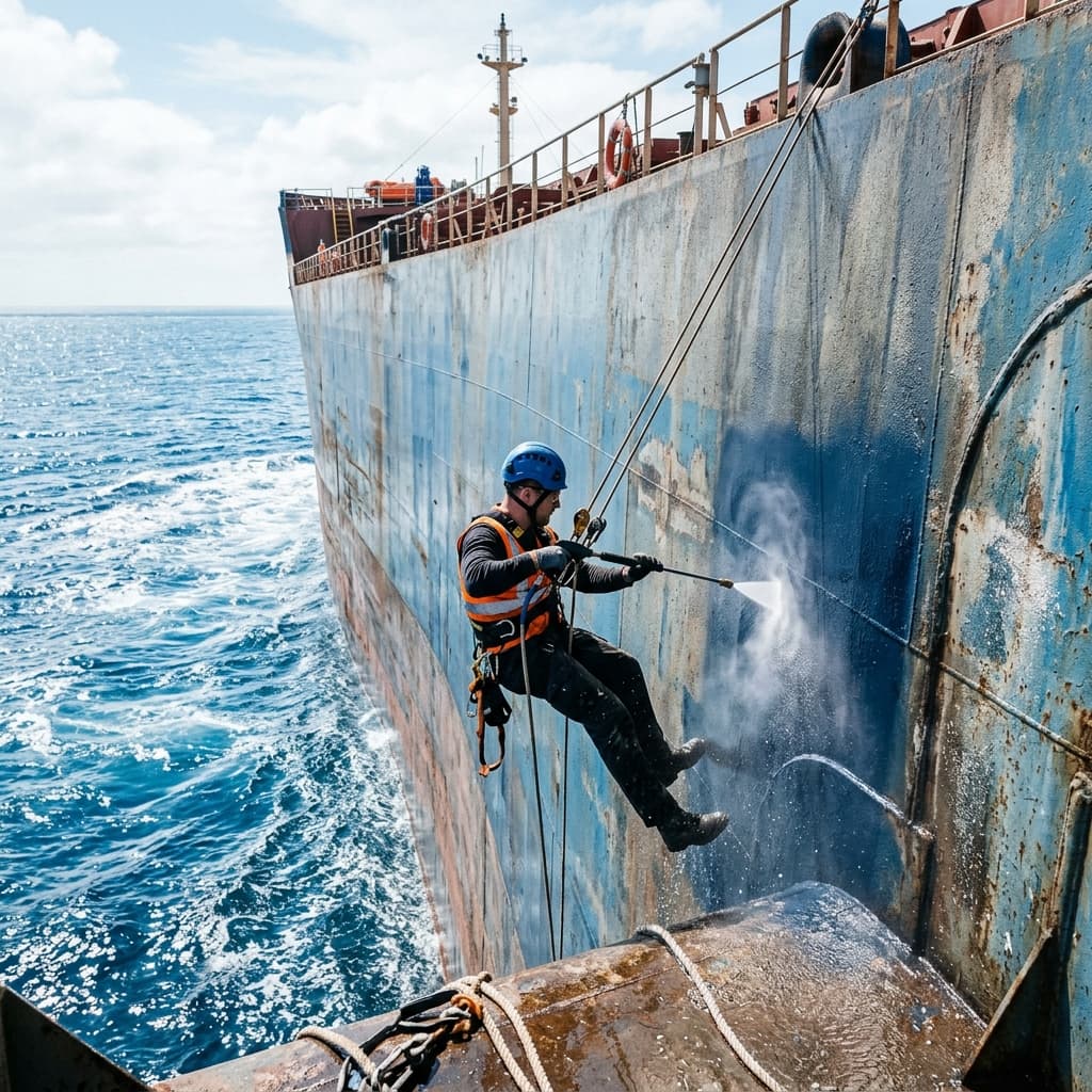 Limpeza e Pintura do Casco de Embarcações